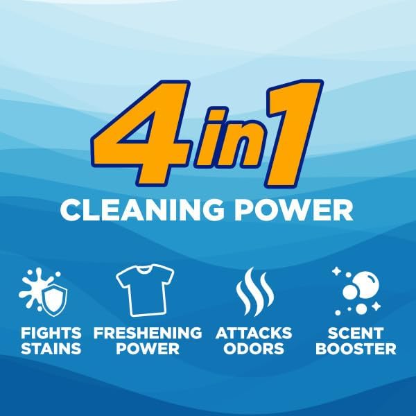 ARM & HAMMER Liquid Laundry Detergent, Powerfully Clean, Clean Burst Scent, More Loads, 205 Loads, 205 Fl Oz