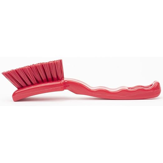 SPARTA 41395EC05 Plastic Scrub Brush, Detail Brush, Kitchen Brush With Hanging Hole For Cleaning, 7 Inches, Red