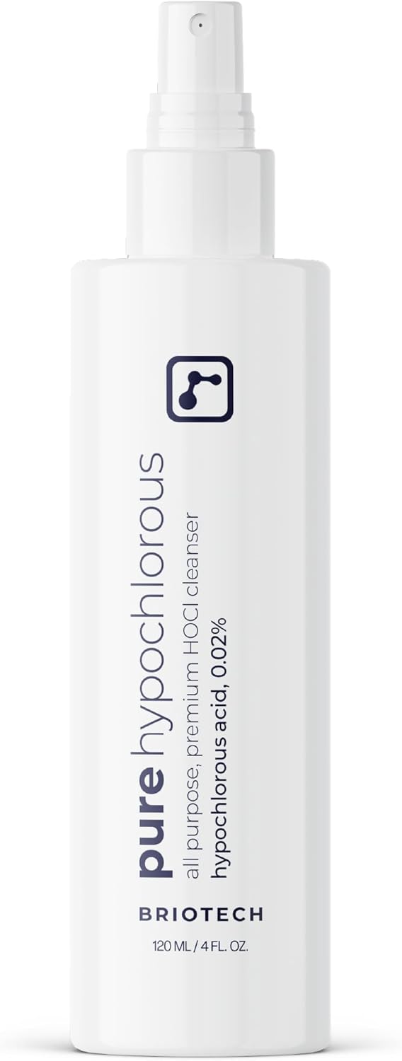 BRIOTECH Pure Hypochlorous Acid Spray and Cleanser, Original Premium HOCl Topical Solution, Multi-Purpose Cleaner, Family Approved & Pet Friendly, 4 fl oz
