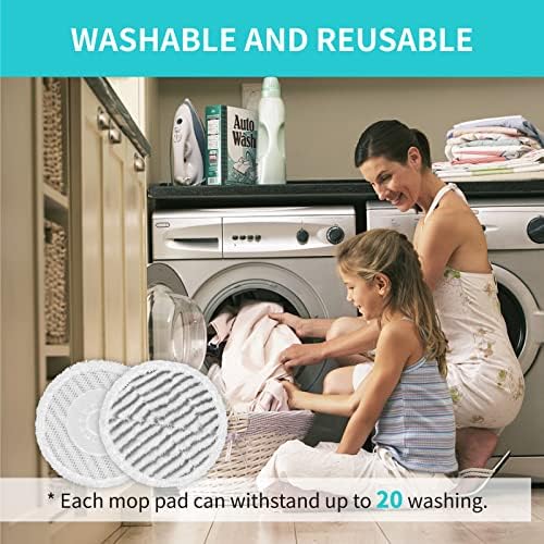 2 Count Upgraded Steam Scrub Brush Head + 4 Pack Steam Mop Replacement Pads for Shark Steam and Scrub Mop S8201 S8001 S7201 S7000 Series