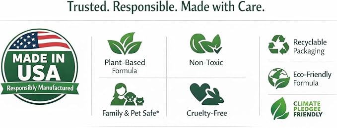 Natural Wood Cleaner & Furniture Conditioner – Plant-Based Polish Formula That Helps Clean & Protect Wood Surfaces, 16 oz – Made in USA