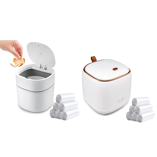 Mini Desk Trash bin 2 pcs with Trash Bags 360 pcs