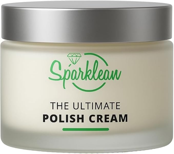 SPARKLEAN Jewelry & Watch Polishing Cream · Silver Polish + Tarnish Remover · Mirror Shine on Solid Gold, Sterling, Brass, Copper, Chrome, Stainless · Made in USA Since 2000 (2 oz)