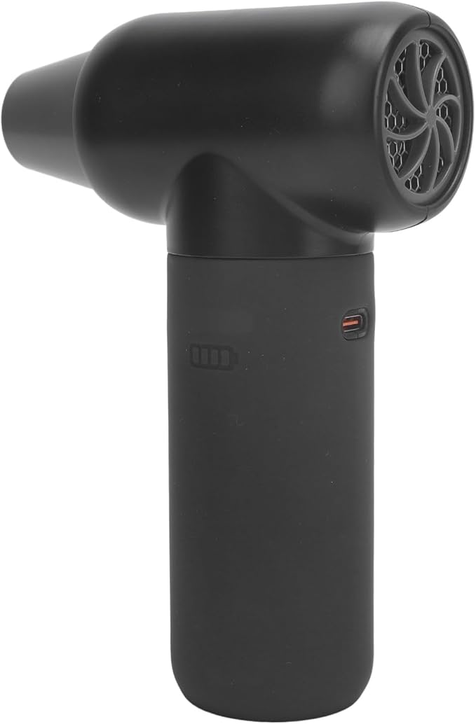 Compressed Air Duster, 180000RPM Dryer Blower Fan Camping Portable Electric Air Duster Dust Cleaner Cordless Dust Blower for Keyboard Computer Car Outdoor Air Bed