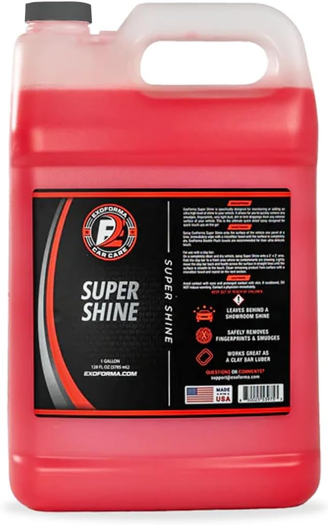 ExoForma Super Shine - High Gloss & Quick Shine Spray for Cars - Car Care Products - Cleaning Spray & Quick Gloss Finish - Easy & Quick to Apply, 128 oz