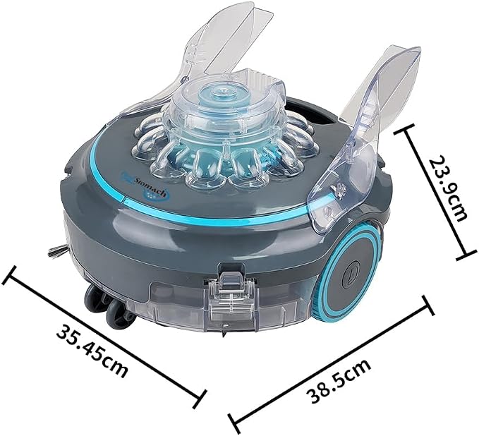 PRO Cordless Robotic Pool Cleaner with Slope Climbing Technology, 120 Mins Runtime Automatic Pool Vacuum, Dual Fine Filters, Self-Parking, Ideal for Above/In-Ground Pools up to 1290sq.ft