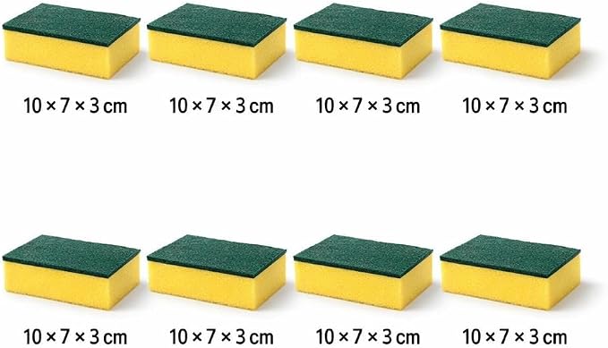 30 PCS Kitchen Cleaning Sponge Set, Heavy Duty Non Scratch Scrubber Pack with Sponges, Steel Wool Scrubbers & Scouring Pads for Dishes, Pots, Pans & Multi Surface Cleaning.