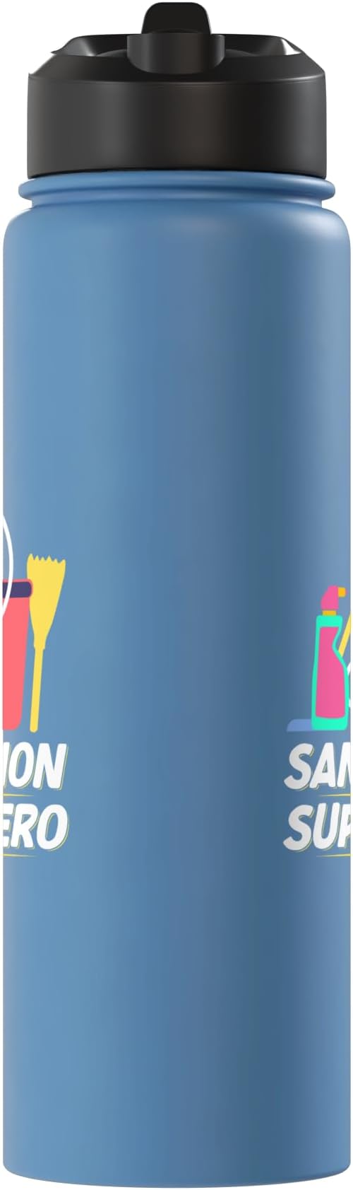 Sanitation Superhero Cleaning Stainless Steel Insulated Water Bottle