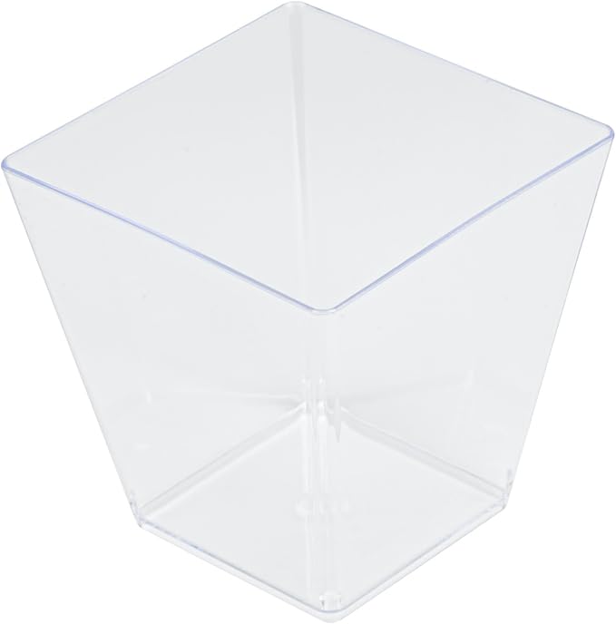 Restaurantware 8 Ounce Large Kova Cups 20 Disposable Dessert Tumbler - Lids Sold Separately Sturdy Clear Plastic Appetizer Cups For Mousse Layered Cakes At Catered Events