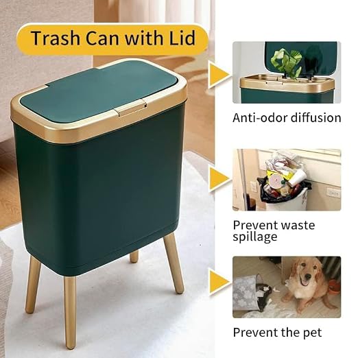 Procade Bathroom Trash Can Automatic Touchless,Motion Sensor Trash Bin,3 Gallon /11 L Smart Office Garbage can with Lid,Small Black Garbage Bin Wastebasket for Bedroom,Toilet, rv, Kitchen,Living Room
