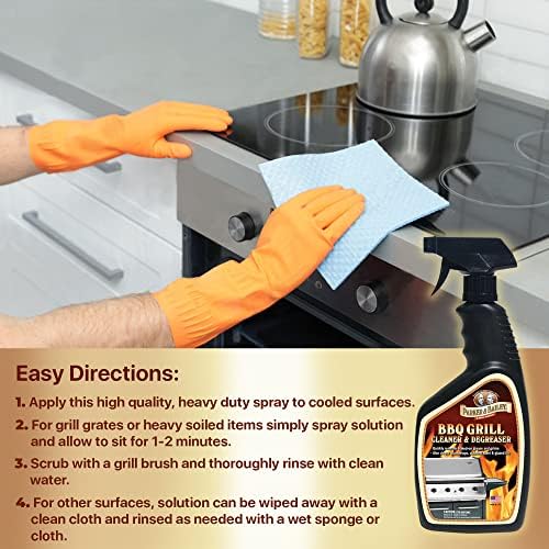 Parker & Bailey Ultimate Home & Outdoor Cleaning Bundle – Grill Cleaner & Degreaser, Granite & Stone Countertop Cleaner, Patio Furniture & Cushion Cleaner with UV Protectant – Kitchen, BBQ, Outdoor Su