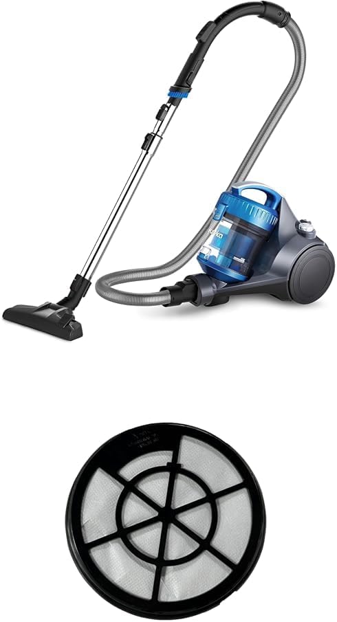 Bundle of Eureka Whirlwind Bagless Canister 2.5L Vacuum Cleaner, NEN110A, Blue + Eureka NEN110A/NEN110B/NEN110D Inlet Frame and Sponge Filter, Black