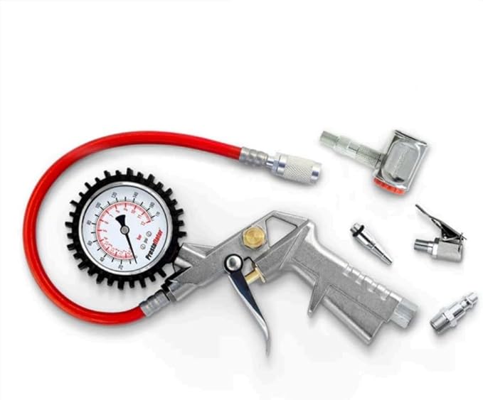 Prestaflator Bike Tire Inflator, Presta & Schrader Valve Air Compressor Tool – Works with Tubeless & Standard Tires – Bike & Car Air Compressor Tire Inflator for MTB & Road Bikes