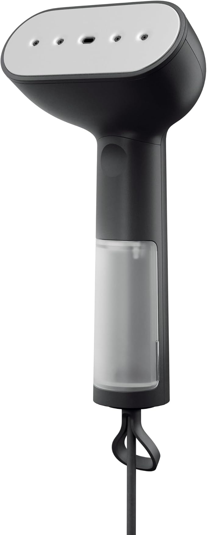 Steamery Handheld Clothes Steamer Cirrus Core, 1350W, Steam Output 0.74 oz/min, Heat up in 15 Seconds, Dry Steam Technology, Hanging Loop, Visible Water Tank, Portable, Scandinavian Design, Black