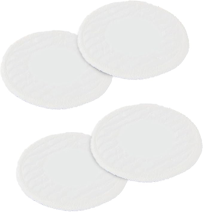 H2O HD Dual Buff Pack of 4 Replacement Microfibre Cloths - Cleaning Pads for Steam Cleaners - Optimise Your Cleaning Power with Pads Specifically Designed for Your H20 HD Dual Buff Mop