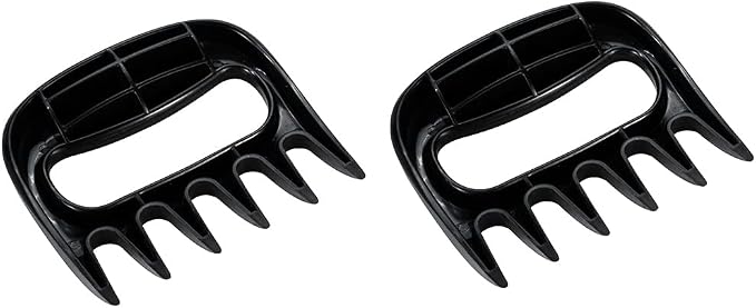 Restaurantware Met Lux 4.5 x 4.1 Inch Meat Claws 2 Meat Shredders - Sharp Blades With Handle Black Plastic Bear Claws Durable For Shredding Pork Chicken or Turkey
