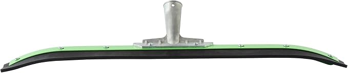 Restaurantware-SQUEEGEE ONLY: Clean Tek Professional 24 Inch Curved Floor Squeegee, 1 Broom With Rubber Blade - Handle Sold Separately, Heavy-Duty, Green Steel Wiper, Ideal For Floor, Tiles