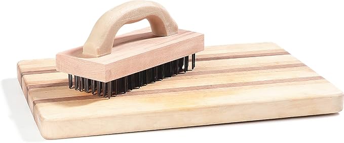 Carlisle FoodService Products 4067600 Ergonomic Steel Butcher Block Scratch Brush, 9-3/8” 1EA (Pack of 12)