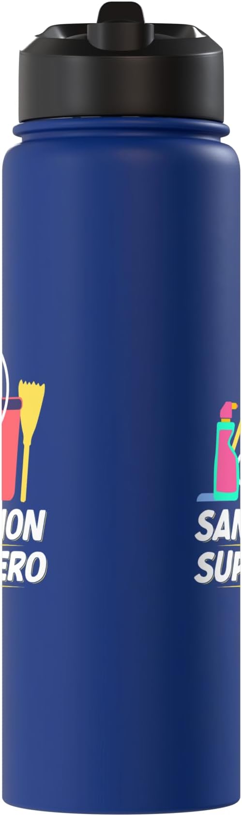 Sanitation Superhero Cleaning Stainless Steel Insulated Water Bottle
