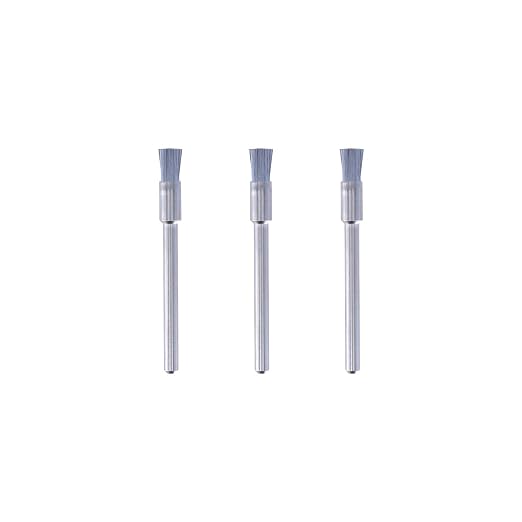 Dremel 443 Carbon Steel Brush Accessory Set, 3 Brushes (3.2 mm) for Cleaning and Removing Rust of Metal Materials