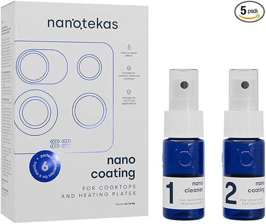 Ceramic Coating Kit for Cook Tops & Heating Plates- Life Proof Surface Protection for Glass & Stainless Steel Appliances - Stains & Grime Repellent - Scratch & Stain Resistant Spray Coating