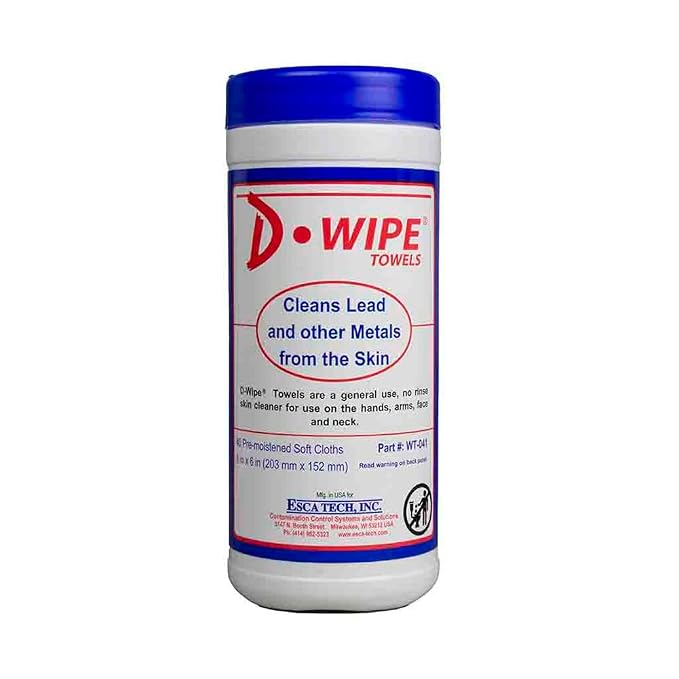 D-Lead D-Wipe Towels, Premoistened Lead-Removing Wipes (40 count)