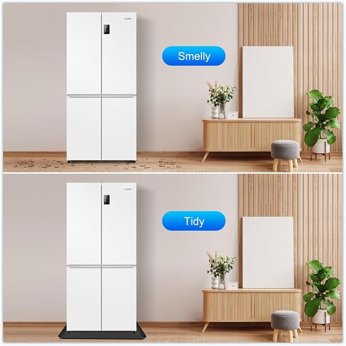 Mini Fridge Silicone Mat, 19.7"x19.7"x0.6" - Durable Refrigerator Mats with High Raised Edges, Leak-Proof Fridge Mats for Mini Fridges, Washing Machines, Pet Bowls - Protects Floors from Water Spills