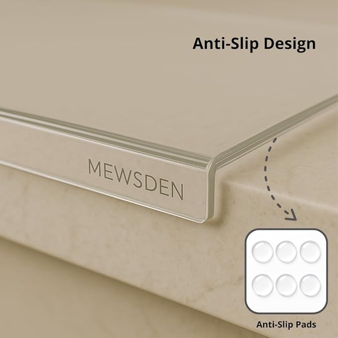 Engagement Gifts Wedding Gift for Couples - Engraved Acrylic Cutting Board with Counter Lip, Clear Countertop Protector, Bride Shower Gift Mr and Mrs Gifts for Couple Aesthetic Kitchen Decor