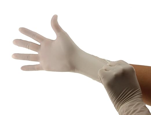 BeeSure BE1128case Slim Nitrile Powder Free Exam Gloves, 2.5 mil, White, Large (Pack of 2000)