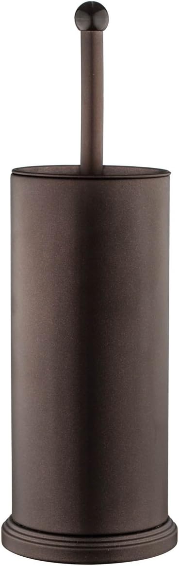 Heim-it Men's Start-It Toilet Cleaner Set, Bronze Toilet Brush for Large Bowl and Holder with Lid