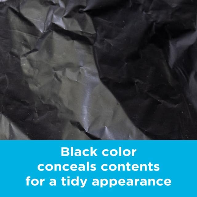 Highbar Select Large Black Trash Bags 55-60 Gallon Heavy Duty, 150 Count, High Density, 22 Micron, 38" x 60", Ideal for Schools, Janitorial, Bathrooms,