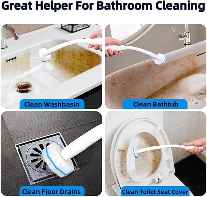Disposable Toilet Wand Refills 50 Count, Pre-Loaded Cleaning Pads with Fresh Scent, Compatible with Clorox ToiletWand for Home RV Bathroom Cleaning