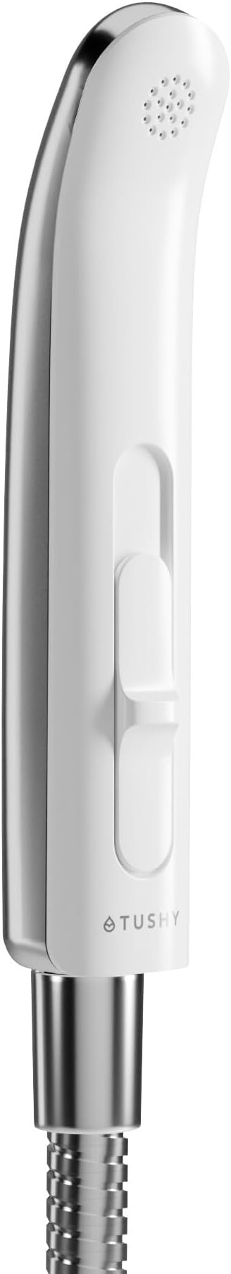 TUSHY Handheld Bidet Sprayer for Toilet with Adjustable Water Pressure | Ergonomic, Leak-Proof Brass Shutoff Valve, 47-inch Flexible Stainless Steel Hose, Toilet Tank or Wall Mount