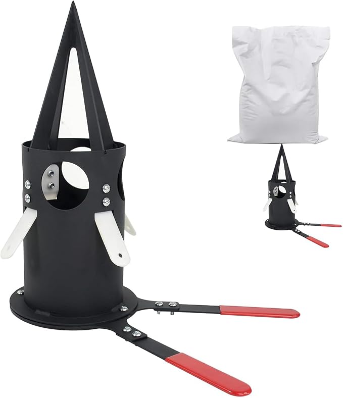 Big Bag Dispenser Bulk Bag Unloader – Heavy Duty Feed Unloader Tool for Animal Feed, Grain, Fertilizer – Rust-Resistant, Portable for Farm, Warehouse, Home Use (Black)