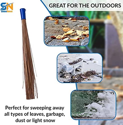 32 inch Multi-Surface Sturdy Outdoor Authentic Coconut Leaf Broom - Asian Heavy Duty - Traditional