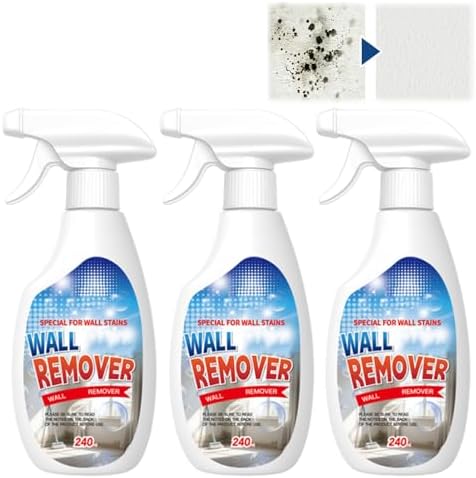Highly Effective Removal Spray,Fiell Wall Remover,Wall Stain Remover For Painted Walls,WallCleaning Spray,Multi-Surface Cleaning Solution,Dirt, Dust And Stain Remover (3pc)