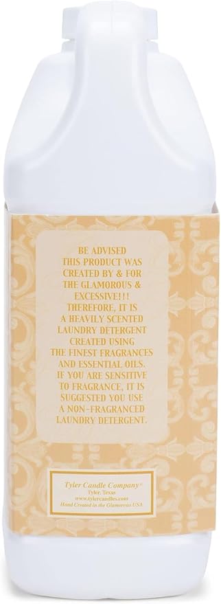 Elanze Designs Tyler Candle HIGH MAINTENANCE - Glam Wash - 32 Ounce Liquid Laundry Detergent and Scented Sachet Bundle