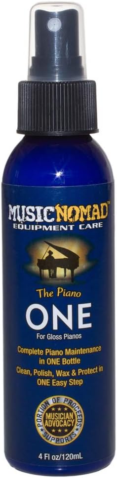 MusicNomad Complete 3 pc. Care Kit for Gloss Pianos - Cleaner, Polish, Cloth (MN132)