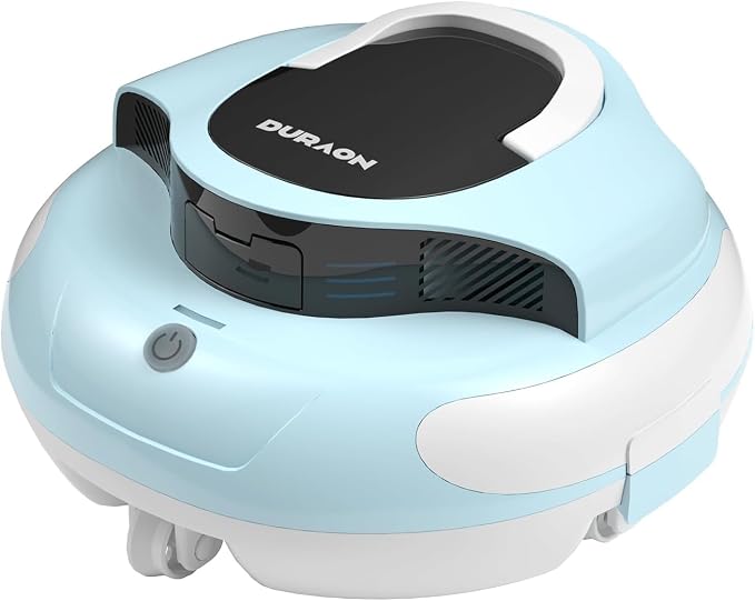AquaGuard SE III Cordless Robotic Pool Cleaner Pool Vacuum Self-Parking for Pool up to 1000 Sq.Ft Above Ground Pool Vacuum, Dual 30W Motors, 100min Runtime,Ideal for Above-Ground Pools (Blue)