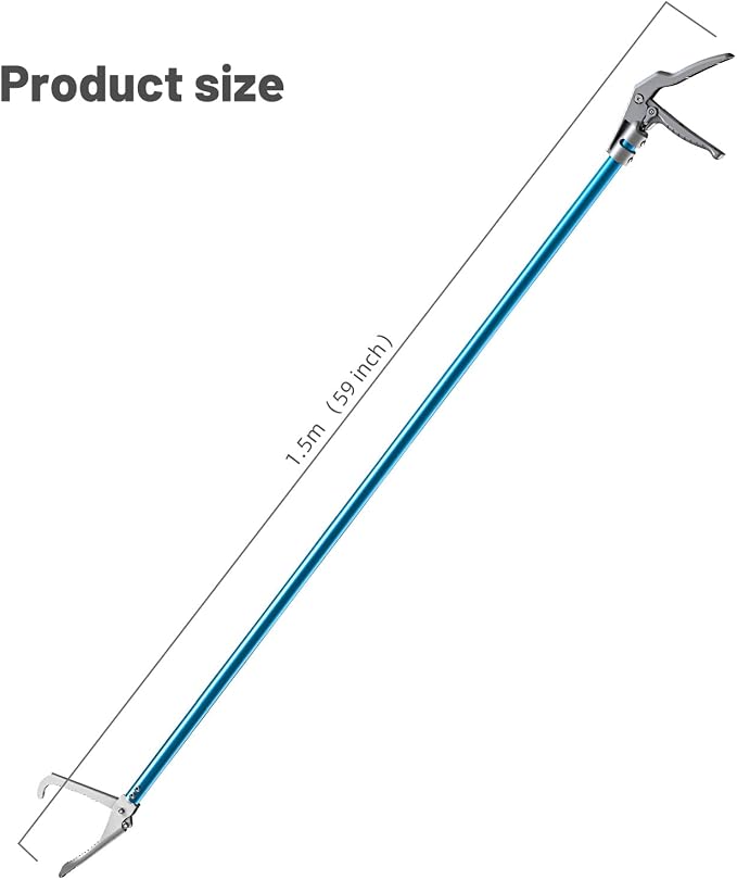 G2 60-inch Professional All-Aluminum Alloy Snake Tong Reptile Grabber Rattle Snake Catcher Wide Jaw Handling Tool with Lock(60inch)