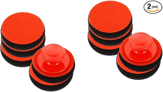 PartyKindom 2sets Car Polishing Kit Wax Applicator Pads Pads Car Sponge Detailing Buffing Multi-use Cleaning