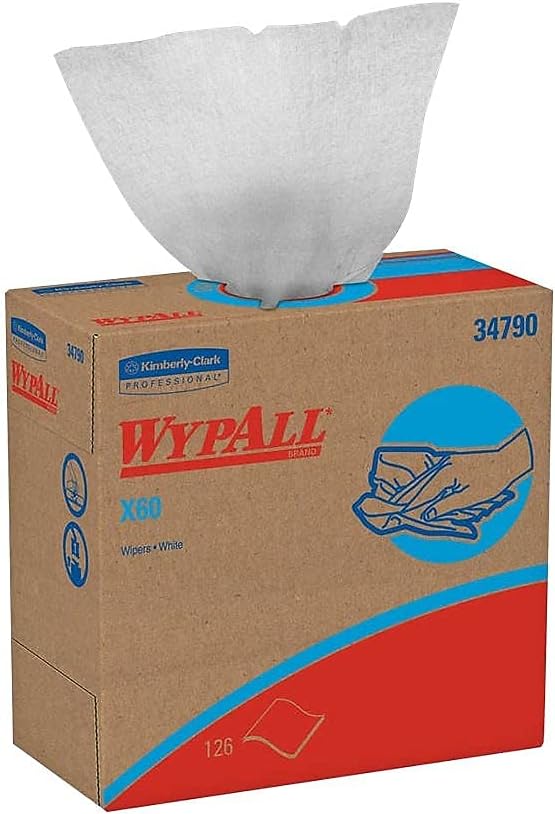 WypAll 34790CT X60 Wipers, POP-UP Box, White 126/Box