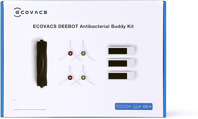 ECOVACS Deebot Accessory Pack (Replacement Brushes and Filters) for Deebot T20 Omni Robot Vacuum and mop Cleaner