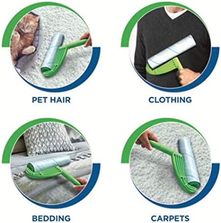 Leo Large 10-Inch Wide Lint Roller Refills 175 Sheets with extendable Handle to 45 inch for Lint Removers Household Cleaning Easily Remove Pet Hair Dust and Debris from Floors Carpets and Furniture