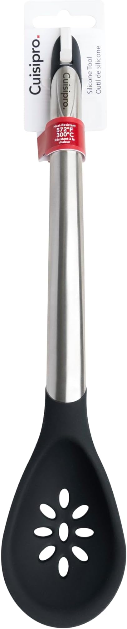 Cuisipro 12" Silicone Slotted Spoon, Black
