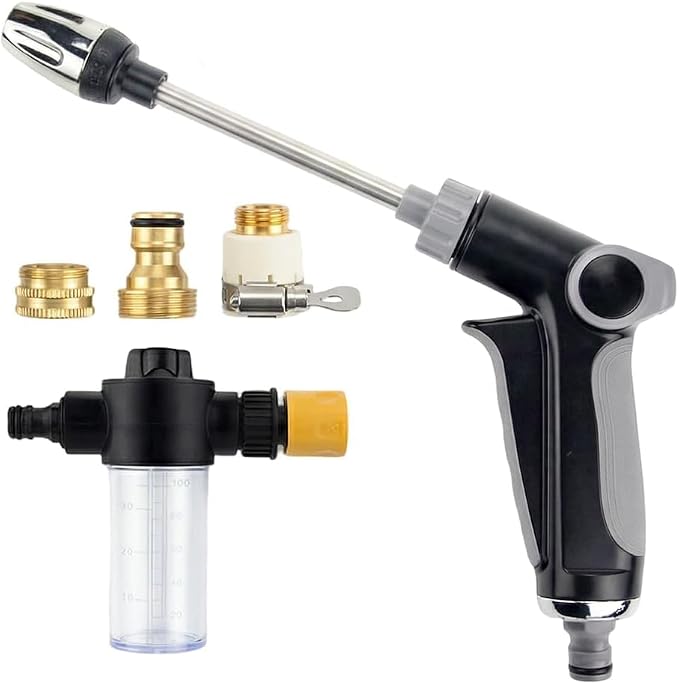 2026 New Turn Any Hose into a High Pressure Water Cleaning Jet,Heavy Duty Garden Hose Nozzle,Multi Function Lawn & Garden Watering Sprayer,Spray Nozzles for Cleaning Yard Pets Car