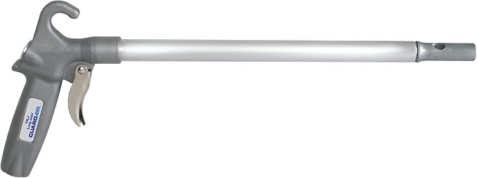 Guardair Long John Safety Air Gun with 18-Inch Aluminum Extension, High Performance OSHA Compliant Alloy Nozzle, Gray/Silver (75LJ018AA)