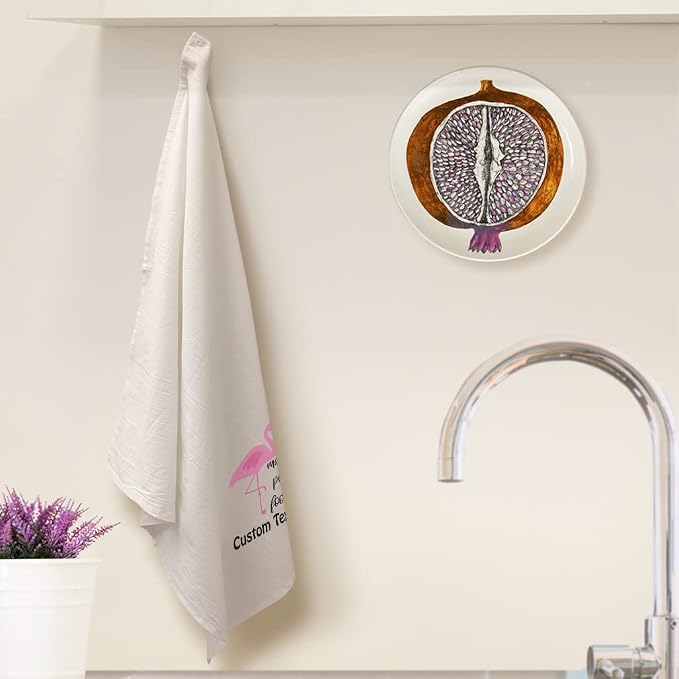 Style In Print Custom Mothers Day Decor Flour Kitchen Towels Foot Down Deep Flamingo Crown Flower Me Birds Cleaning Supplies Dish Towels Personalized Text Here