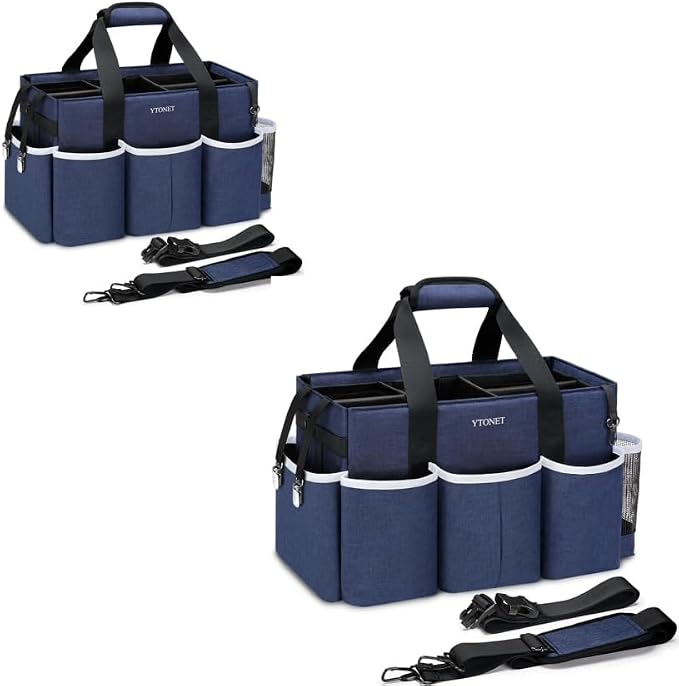 Ytonet Wearable Cleaning Caddy for Cleaning Supplies Cleaning Caddy Blue& XL Blue
