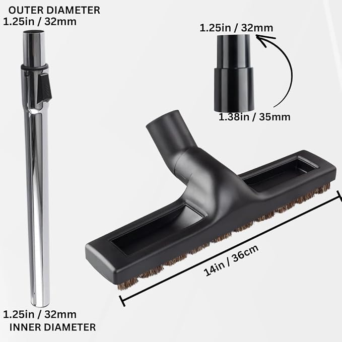 Replacement Vacuum Cleaner Wand Kit Compatible with Shark Vacuum, Eureka Vacuum Cleaner, Bissell, Electrolux, Shop Vac Attachments, Central Vacuum Accessories, Vacuum Attachments & Brushes.